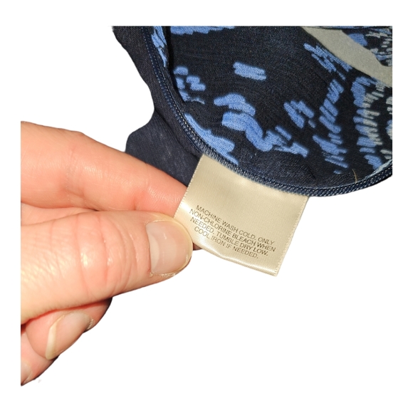 Covington mock wrap blouse with side zipper, blue, 22W - Picture 7 of 7